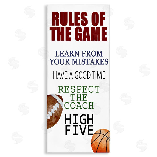stupell industries Kim Allen | Motivational Rules Of The Game Wall Art