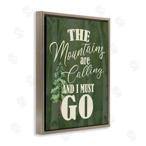 Stupell Industries Kim Allen | Mountains Calling Forest Green