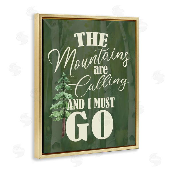 Stupell Industries Kim Allen | Mountains Calling Forest Green