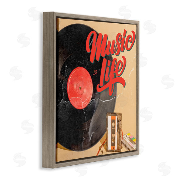Stupell Industries Kim Allen | Music Is Life Vintage Cassette Wall Art