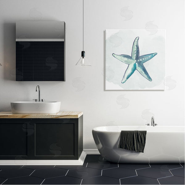 Stupell Industries Kim Allen | Muted Blue Aquatic Starfish Wall Art