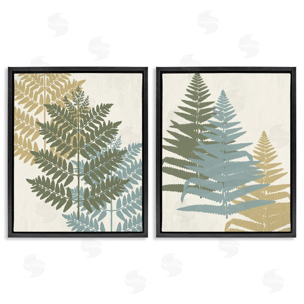 Stupell Industries Kim Allen | Muted Fern Plants Botanical Leaves Wall Art