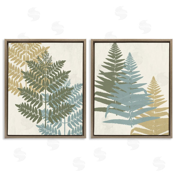 Stupell Industries Kim Allen | Muted Fern Plants Botanical Leaves Wall Art