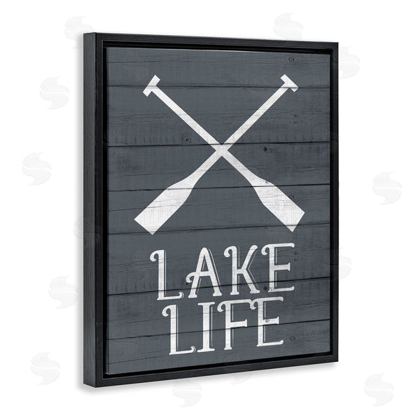 Stupell Industries Kim Allen | Nautical Blue Lake Life Phrase