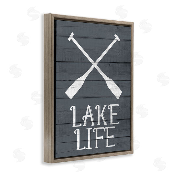 Stupell Industries Kim Allen | Nautical Blue Lake Life Phrase