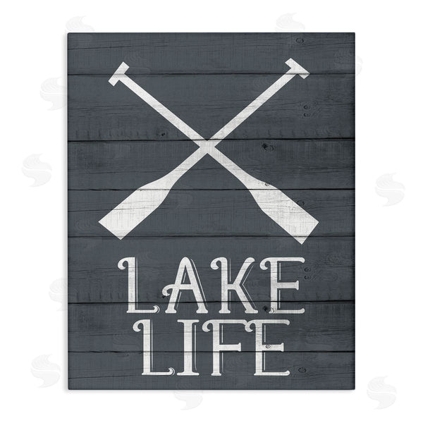 stupell industries Kim Allen | Nautical Blue Lake Life Phrase