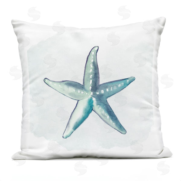 Stupell Industries Kim Allen | Nautical Blue Starfish Casual Sea Life Animal Printed Throw Pillow