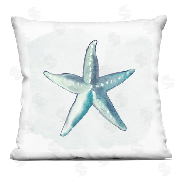 stupell industries Kim Allen | Nautical Blue Starfish Casual Sea Life Animal Printed Throw Pillow