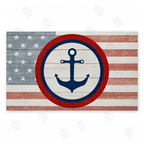 stupell industries Kim Allen | Nautical Flag with Anchor Non-Woven Door Mat