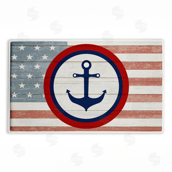 stupell industries Kim Allen | Nautical Flag with Anchor Plush Bath Mat