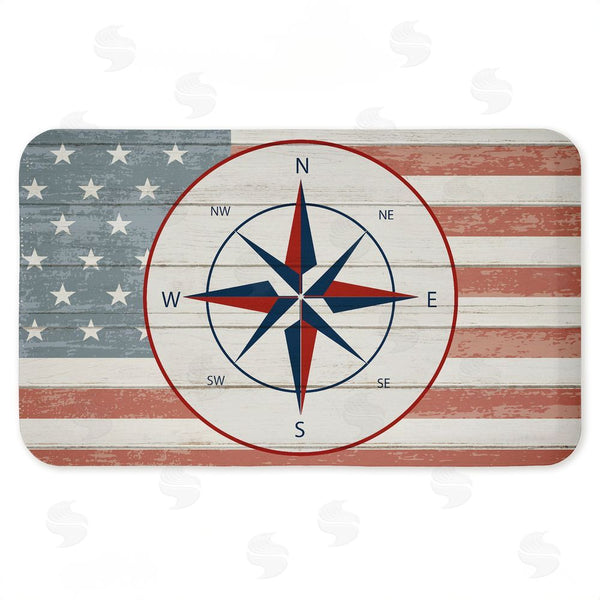 stupell industries Kim Allen | Nautical Flag with Compass Anti-Fatigue Mat
