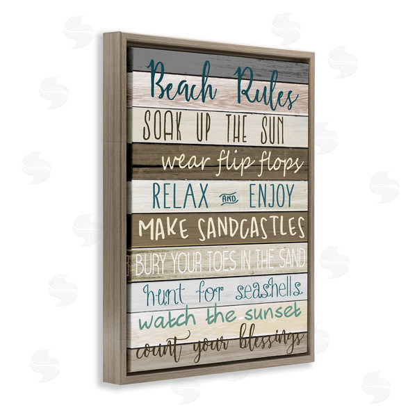 Stupell Industries Kim Allen | Nautical Fun Beach Rules