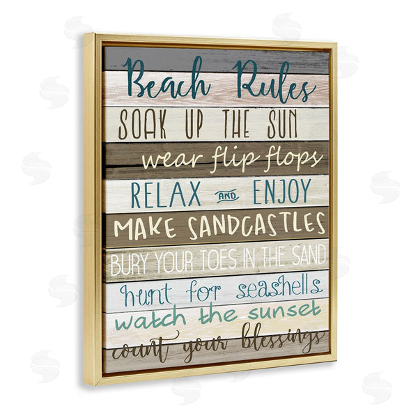 Stupell Industries Kim Allen | Nautical Fun Beach Rules