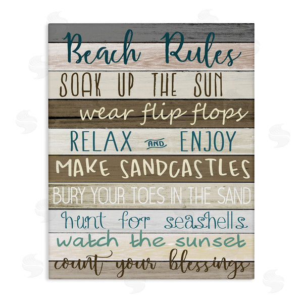 stupell industries Kim Allen | Nautical Fun Beach Rules