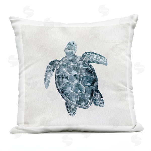 Stupell Industries Kim Allen | Nautical Sea Turtle Swimming Aquatic Animal Printed Throw Pillow