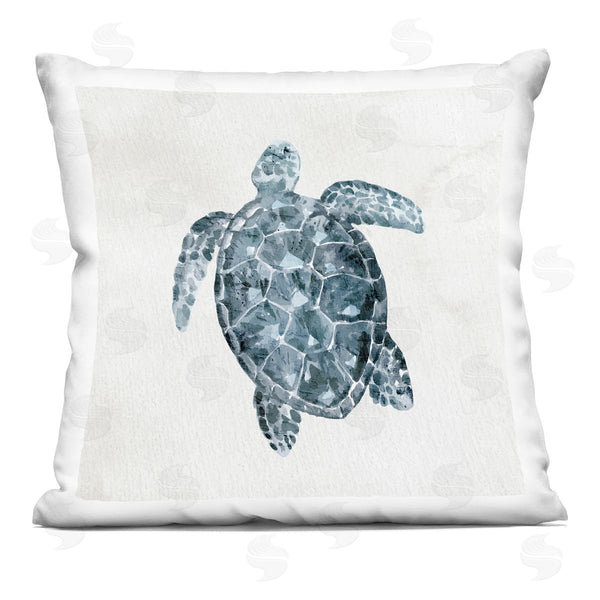 stupell industries Kim Allen | Nautical Sea Turtle Swimming Aquatic Animal Printed Throw Pillow