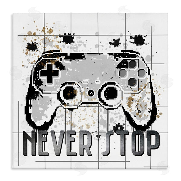 stupell industries Kim Allen | Never Stop Pixel Gamer Wall Art