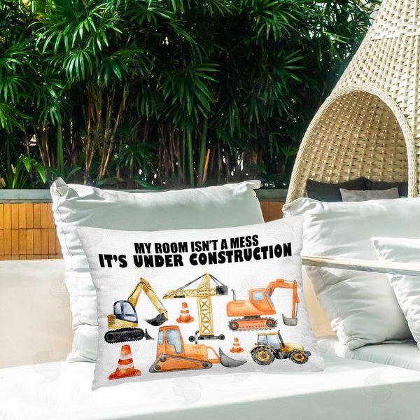 Stupell Industries Kim Allen | Not A Mess Under Construction Printed Throw Pillow