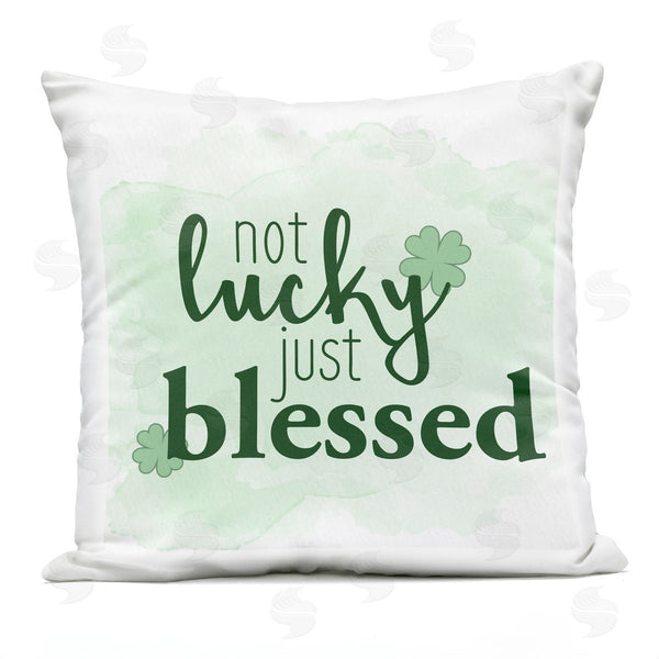 Stupell Industries Kim Allen | Not Lucky Just Blessed Shamrock Printed Throw Pillow