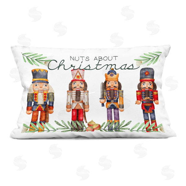 stupell industries Kim Allen | Nuts About Christmas Nutcrackers Printed Throw Pillow
