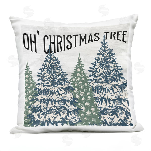 Stupell Industries Kim Allen | Oh Christmas Tree Holiday Ornament Patterns Printed Throw Pillow