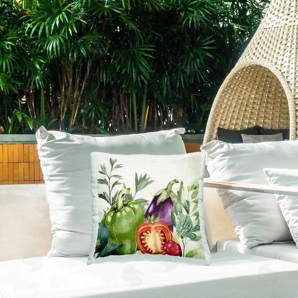 Stupell Industries Kim Allen | Organic Garden Vegetables Printed Throw Pillow