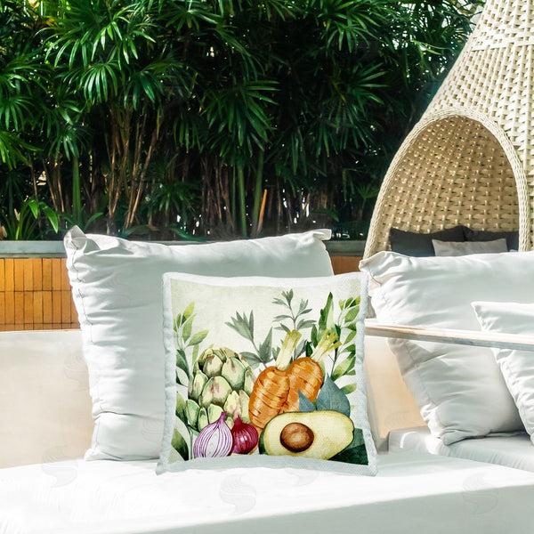 Stupell Industries Kim Allen | Organic Vegetable Harvest Printed Throw Pillow
