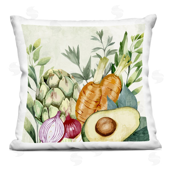 stupell industries Kim Allen | Organic Vegetable Harvest Printed Throw Pillow