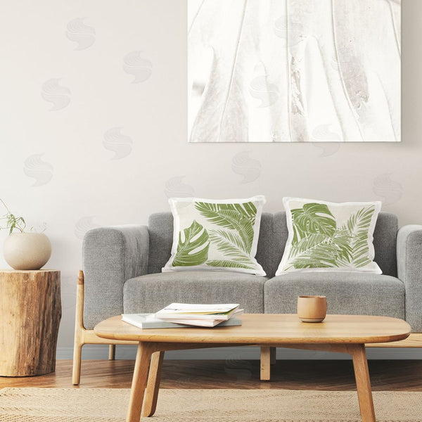 Stupell Industries Kim Allen | Overlapping Palm Leaves Printed Throw Pillow Set