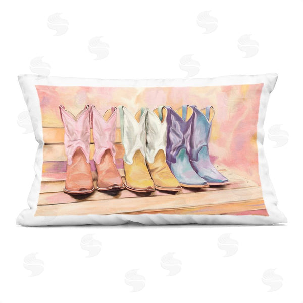 stupell industries Kim Allen | Painted Boots Trio Printed Throw Pillow