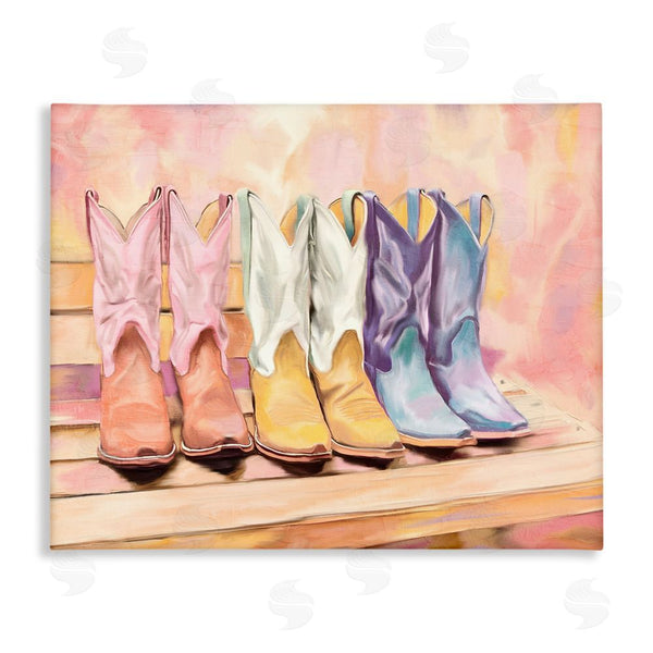 stupell industries Kim Allen | Painted Boots Trio Wall Art