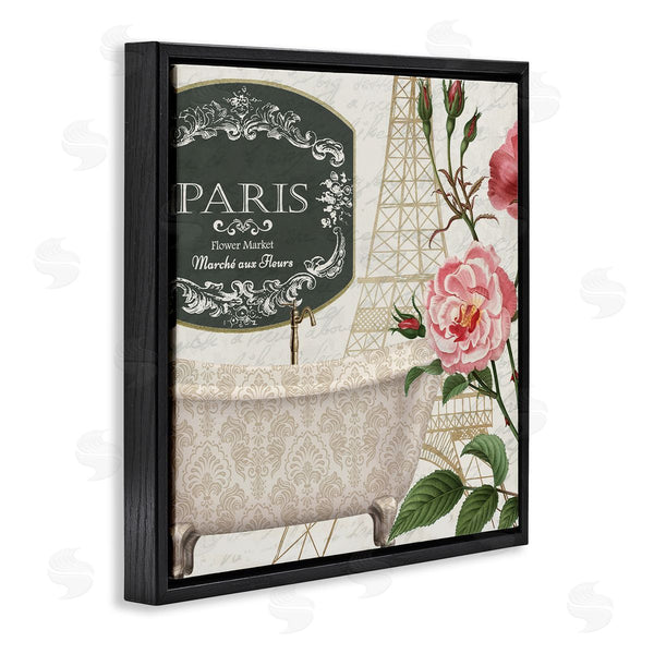 Stupell Industries Kim Allen | Paris Flower Market Bath Tub Wall Art
