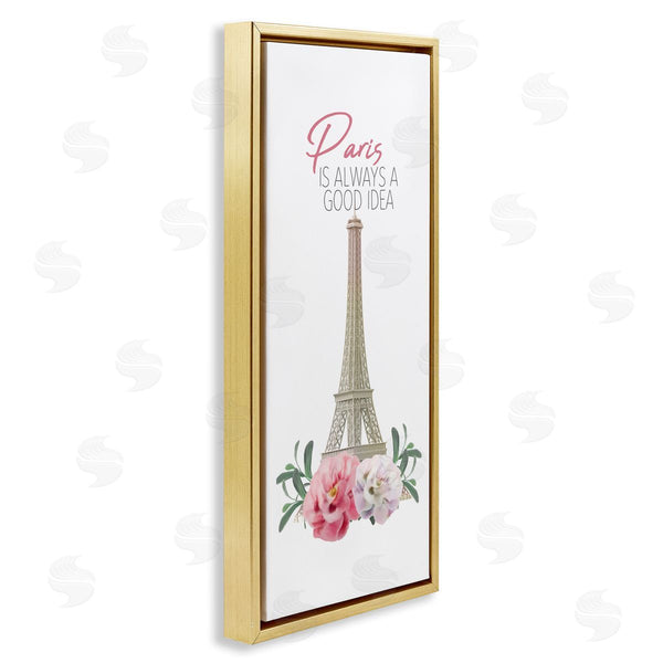 Stupell Industries Kim Allen | Paris Good Idea Phrase Eiffel Tower Wall Art