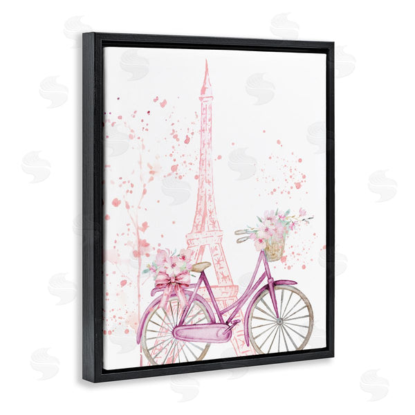 Stupell Industries Kim Allen | Parisian Bicycle & Modern Splatter Wall Art