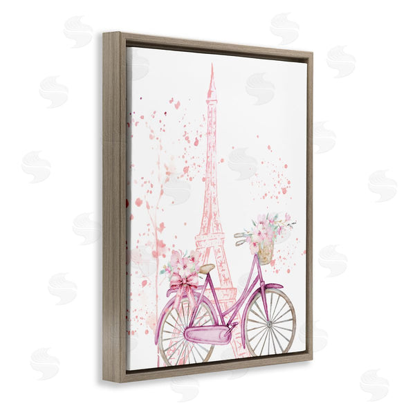 Stupell Industries Kim Allen | Parisian Bicycle & Modern Splatter Wall Art