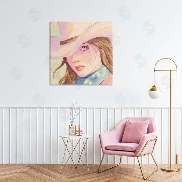 Stupell Industries Kim Allen | Pastel Cowgirl Brunette Wall Art