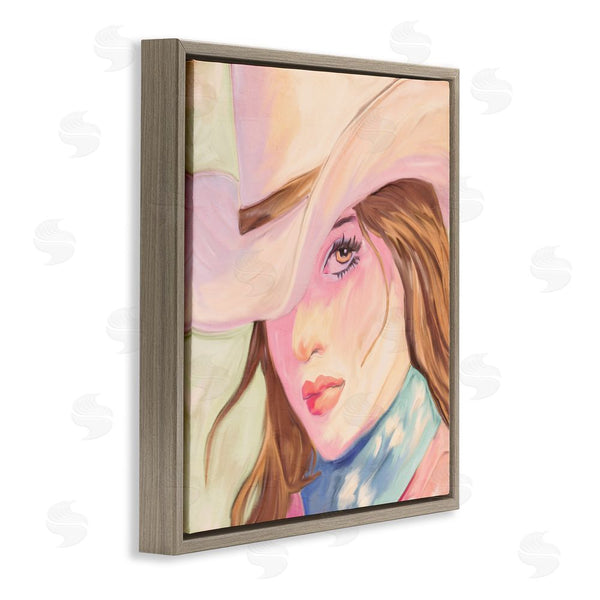 Stupell Industries Kim Allen | Pastel Cowgirl Brunette Wall Art
