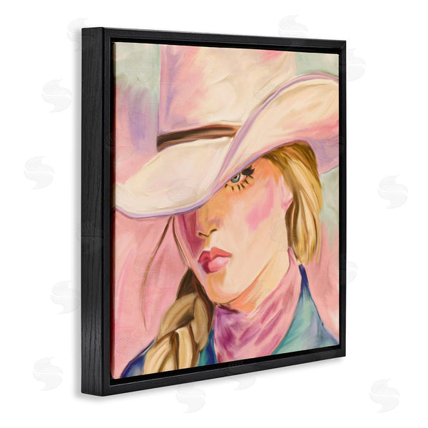 Stupell Industries Kim Allen | Pastel Cowgirl Gaze Beneath Hat Wall Art