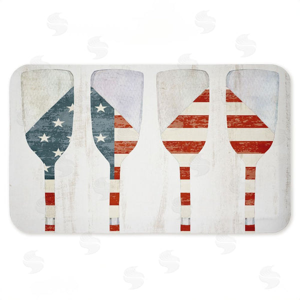 stupell industries Kim Allen | Patriotic Flag Boat Paddles Anti-Fatigue Mat