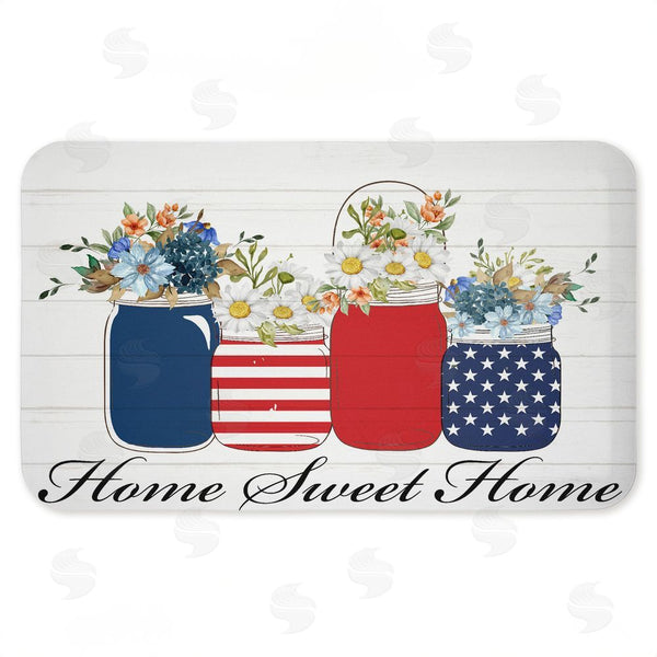 stupell industries Kim Allen | Patriotic Flower Jars Anti-Fatigue Mat