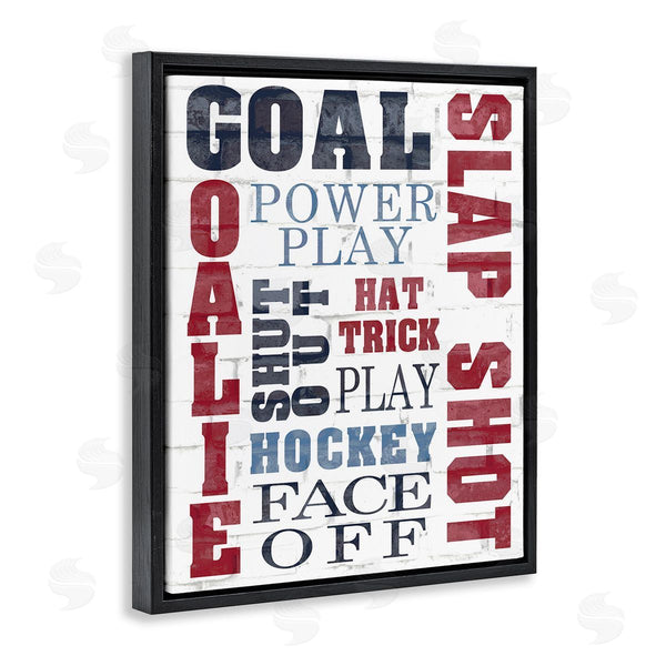 Stupell Industries Kim Allen | Patterned Hockey Phrases Wall Art