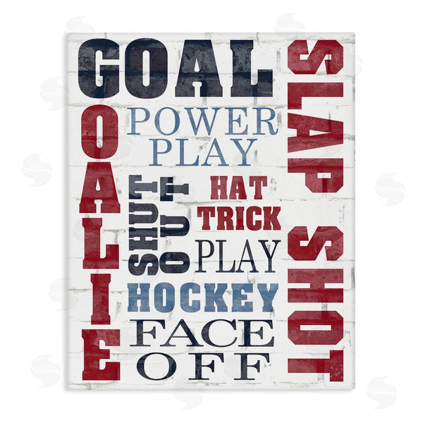 stupell industries Kim Allen | Patterned Hockey Phrases Wall Art