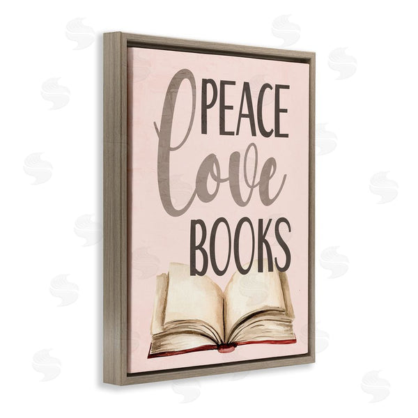 Stupell Industries Kim Allen | Peace Love Books Wall Art