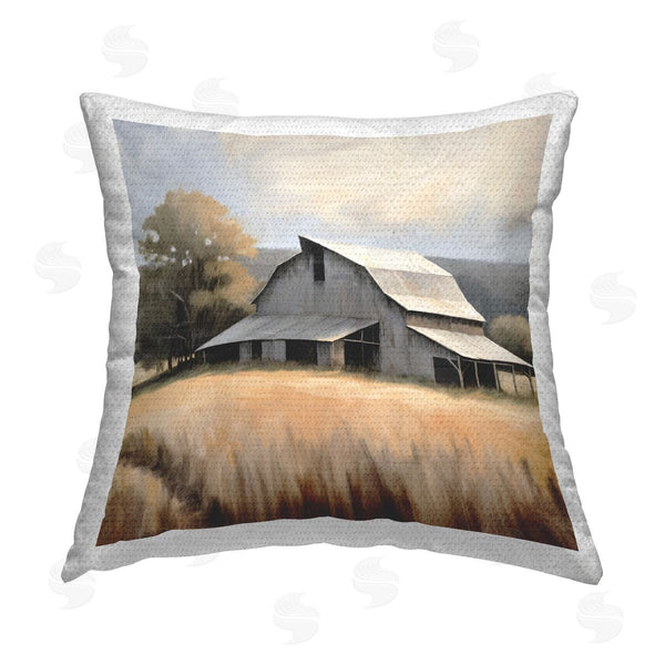Stupell Industries Kim Allen | Peaceful Barn In Field Printed Throw Pillow