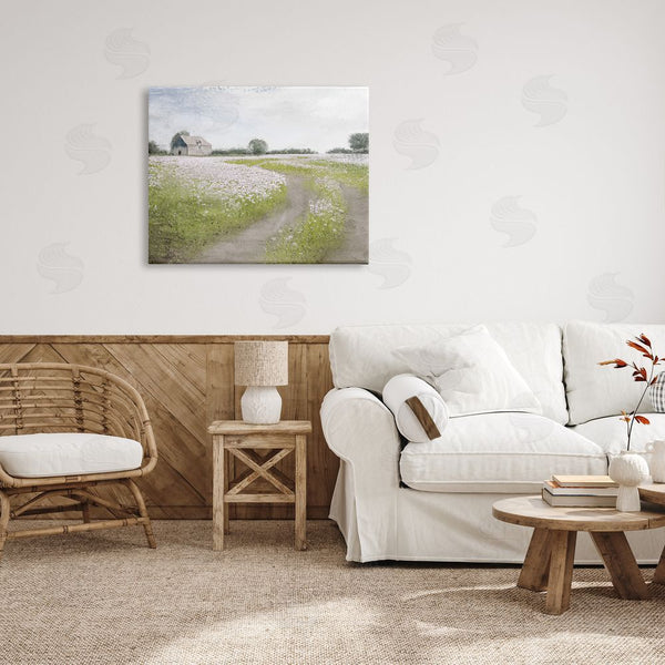 Stupell Industries Kim Allen | Peaceful Country Road Rural Flower Buds Blooming Wall Art