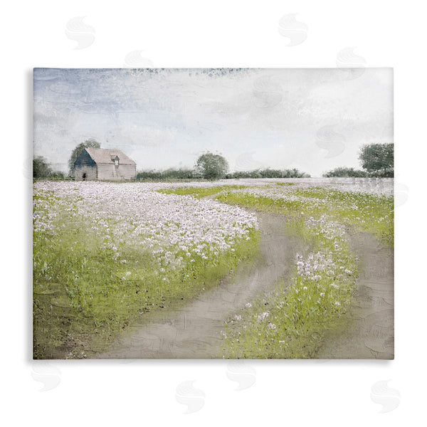 stupell industries Kim Allen | Peaceful Country Road Rural Flower Buds Blooming Wall Art