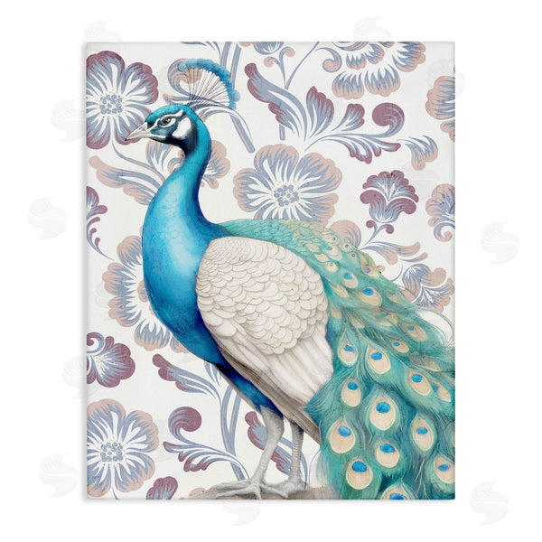 stupell industries Kim Allen | Peacock on Floral Pattern Wall Art