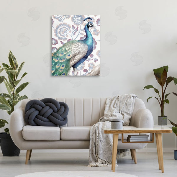 Stupell Industries Kim Allen | Peacock On Vintage Florals Wall Art