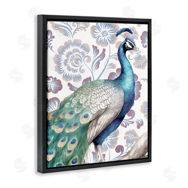 Stupell Industries Kim Allen | Peacock On Vintage Florals Wall Art