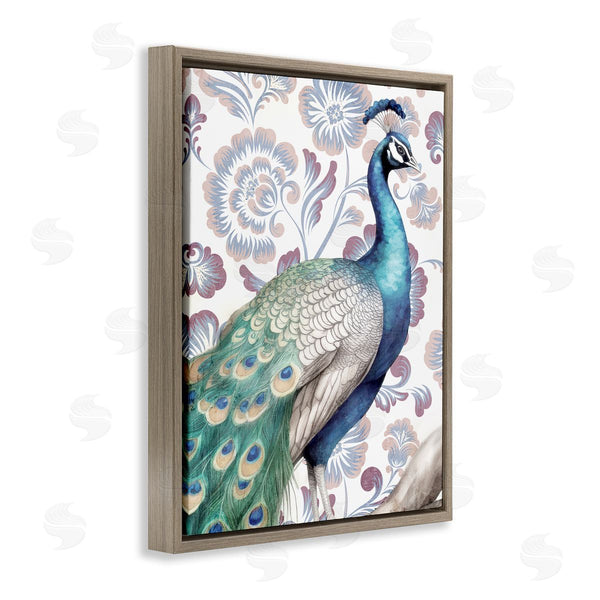 Stupell Industries Kim Allen | Peacock On Vintage Florals Wall Art